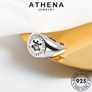 ATHENA JEWELRY 925 แหวน Silver ตัวอักษรย้อนยุค แท้ เงิน เครื่องประดับ เกาหลี ผู้หญิง ต้นฉบับ เครื่องประดับ แฟชั่น R153