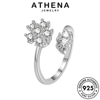 ATHENA JEWELRY เกล็ดหิมะแฟชั่น 925 ต้นฉบับ แหวน Silver เงิน เครื่องประดับ แท้ แฟชั่น ผู้หญิง มอยส์ซาไนท์ไดมอนด์ เกาหลี เครื่องประดับ R163