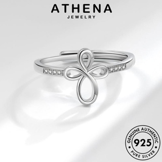 ATHENA JEWELRY แหวน เครื่องประดับ แท้ ข้ามง่าย เงิน มอยส์ซาไนท์ไดมอนด์ 925 แฟชั่น เกาหลี ผู้หญิง Silver เครื่องประดับ ต้นฉบับ R166