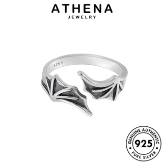 ATHENA JEWELRY เครื่องประดับ แฟชั่น เครื่องประดับ Silver เกาหลี ผู้หญิง 925 แท้ ต้นฉบับ แหวน เงิน ปีกปีศาจธรรมดา R175