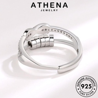 ATHENA JEWELRY ผู้หญิง เครื่องประดับ Silver ต้นฉบับ เงิน รูปทรงเรขาคณิตที่เรียบง่าย เกาหลี มอยส์ซาไนท์ไดมอนด์ เครื่องประดับ แหวน แท้ 925 แฟชั่น R189