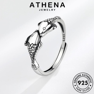 ATHENA JEWELRY ผู้หญิง ปลาย้อนยุค 925 Silver ต้นฉบับ แหวน เงิน แท้ เครื่องประดับ เกาหลี แฟชั่น เครื่องประดับ R196