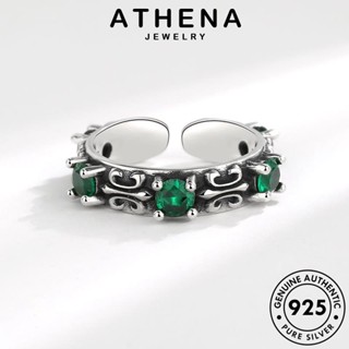 ATHENA JEWELRY มรกต 925 เงิน แหวน ข้ามบุคลิกภาพ เครื่องประดับ แท้ เครื่องประดับ ผู้หญิง ต้นฉบับ Silver เกาหลี แฟชั่น R200