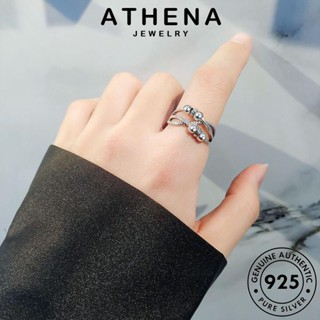 ATHENA JEWELRY เกาหลี แหวน 925 เงิน แฟชั่น ประดับด้วยลูกปัดวินเทจ เครื่องประดับ ผู้หญิง ต้นฉบับ Silver แท้ เครื่องประดับ R204