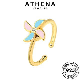 ATHENA JEWELRY มอยส์ซาไนท์ เกาหลี เงิน กังหันลมที่สร้างสรรค์ Silver เครื่องประดับ โกลด์ เครื่องประดับ ผู้หญิง แท้ 925 ต้นฉบับ แฟชั่น ไดมอนด์ แหวน R207