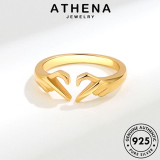 ATHENA JEWELRY เกาหลี ผู้หญิง แท้ ทอง ความรักที่สร้างสรรค์ เครื่องประดับ 925 แฟชั่น แหวน เงิน ต้นฉบับ Silver เครื่องประดับ R210