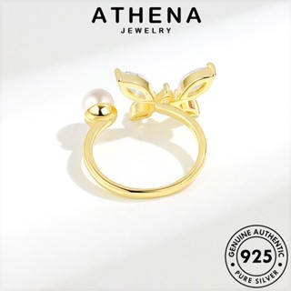 ATHENA JEWELRY เครื่องประดับ มอยส์ซาไนท์ Silver 925 เครื่องประดับ แฟชั่น เกาหลี ไดมอนด์ ต้นฉบับ เงิน โกลด์ ผีเสื้อน่ารัก แท้ แหวน ผู้หญิง R214