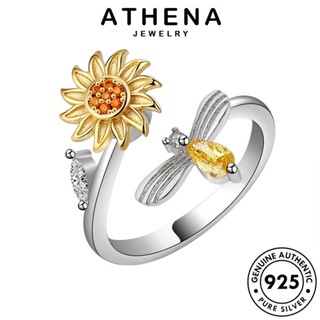 ATHENA JEWELRY แท้ มอยส์ซาไนท์ไดมอนด์ 925 ลูกปัดส่วนบุคคล เครื่องประดับ ต้นฉบับ แหวน เงิน เกาหลี ผู้หญิง แฟชั่น เครื่องประดับ Silver R222