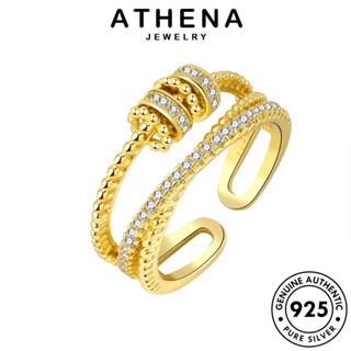 ATHENA JEWELRY Silver ต้นฉบับ มอยส์ซาไนท์ ผู้หญิง เงิน แท้ 925 เกาหลี ไดมอนด์ แหวน ข้ามง่าย เครื่องประดับ แฟชั่น เครื่องประดับ โกลด์ R223