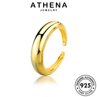 ATHENA JEWELRY เกาหลี เครื่องประดับ แหวน Silver ทอง ต้นฉบับ เงิน มันวาวเรียบง่าย เครื่องประดับ ผู้หญิง แฟชั่น แท้ 925 R244