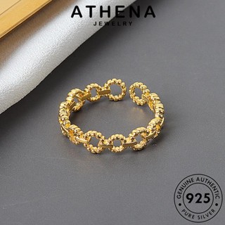 ATHENA JEWELRY เกาหลี ผู้หญิง แท้ เครื่องประดับ เครื่องประดับ ต้นฉบับ กลวงบิด Silver แหวน แฟชั่น ทอง 925 เงิน R253