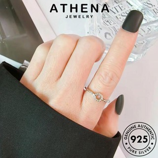 ATHENA JEWELRY เครื่องประดับ บุคลิกภาพ ผู้หญิง มอยส์ซาไนท์ไดมอนด์ เงิน O เครื่องประดับ เกาหลี แหวน แท้ ต้นฉบับ Silver 925 คำ แฟชั่น R269