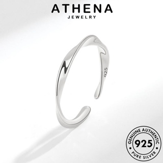 ATHENA JEWELRY เครื่องประดับ 925 Silver เงิน รูปแบบคลื่นที่เรียบง่าย แฟชั่น เครื่องประดับ แหวน ต้นฉบับ ทอง ผู้หญิง เกาหลี แท้ R273