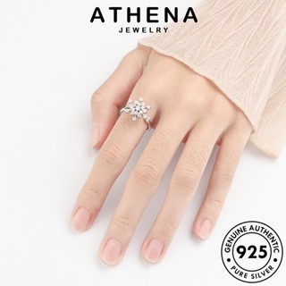 ATHENA JEWELRY เกาหลี แฟชั่น แท้ แหวน 925 ต้นฉบับ เงิน เครื่องประดับ ผู้หญิง เกล็ดหิมะน่ารัก เครื่องประดับ Silver มอยส์ซาไนท์ไดมอนด์ R225