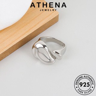 ATHENA JEWELRY แท้ ผู้หญิง เครื่องประดับ แฟชั่น ทอง ต้นฉบับ แหวน Silver ง่ายไม่สม่ำเสมอ 925 เกาหลี เงิน เครื่องประดับ R232