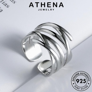 ATHENA JEWELRY เครื่องประดับ ต้นฉบับ ผู้หญิง เครื่องประดับ เส้นหลายชั้นที่เรียบง่าย แฟชั่น Silver เงิน 925 แหวน เกาหลี แท้ ทอง R242