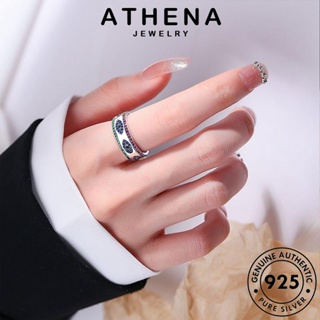 ATHENA JEWELRY ต้นฉบับ ไพลิน แหวน เครื่องประดับ แฟชั่นเดวิลอาย Silver เกาหลี แฟชั่น แท้ 925 เครื่องประดับ ผู้หญิง เงิน R311