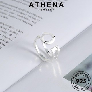 ATHENA JEWELRY แท้ เงิน แฟชั่น เครื่องประดับ ทอง ต้นฉบับ เกาหลี แหวน รูปทรงเรขาคณิตที่เรียบง่าย 925 Silver ผู้หญิง เครื่องประดับ R288