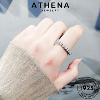 ATHENA JEWELRY เครื่องประดับ ผู้หญิง แหวน ลูกปัดกลมธรรมดา แฟชั่น ต้นฉบับ เครื่องประดับ เงิน 925 เกาหลี แท้ Silver R336