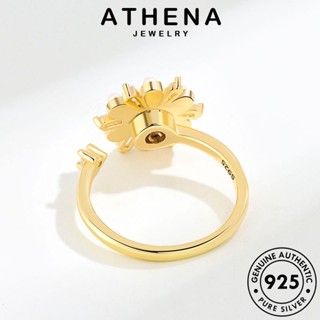 ATHENA JEWELRY เงิน ต้นฉบับ 925 เกล็ดหิมะบุคลิกภาพ เครื่องประดับ ไข่มุกทอง ผู้หญิง Silver เกาหลี แท้ แหวน เครื่องประดับ แฟชั่น R963