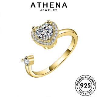 ATHENA JEWELRY เงิน รักบุคลิกภาพ ต้นฉบับ แหวน โกลด์ เกาหลี แฟชั่น เครื่องประดับ เครื่องประดับ แท้ ผู้หญิง 925 Silver มอยส์ซาไนท์ ไดมอนด์ R355