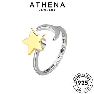 ATHENA JEWELRY เครื่องประดับ ทอง ผู้หญิง เงิน ต้นฉบับ Silver แท้ ดาวเดือน แหวน 925 บุคลิกภาพ เกาหลี แฟชั่น เครื่องประดับ R320