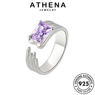 ATHENA JEWELRY แฟชั่น 925 แท้ ผู้หญิง ปีกอารมณ์ แหวน เครื่องประดับ Silver เครื่องประดับ พลอยสีม่วง ต้นฉบับ เงิน เกาหลี R323