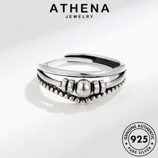 ATHENA JEWELRY เกาหลี ลูกปัดกลมธรรมดา แหวน เงิน Silver 925 ผู้หญิง เครื่องประดับ แท้ แฟชั่น เครื่องประดับ ต้นฉบับ R324