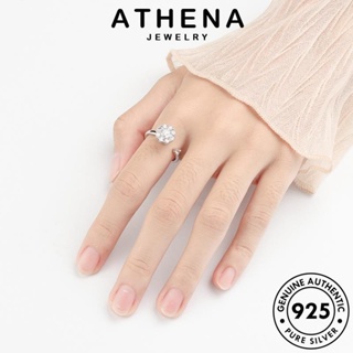 ATHENA JEWELRY แท้ Silver เครื่องประดับ 925 ต้นฉบับ แหวน เกาหลี ผู้หญิง ทอง แฟชั่น เครื่องประดับ เรียบง่ายและหมุนได้ เงิน R370