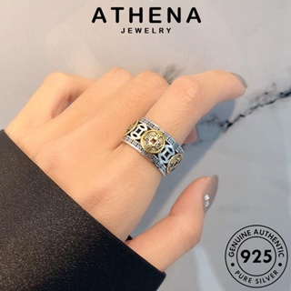 ATHENA JEWELRY เครื่องประดับ Silver ผู้หญิง เงิน ทอง แท้ 925 ต้นฉบับ แฟชั่น เครื่องประดับ โอนเหรียญ แหวน เกาหลี R373