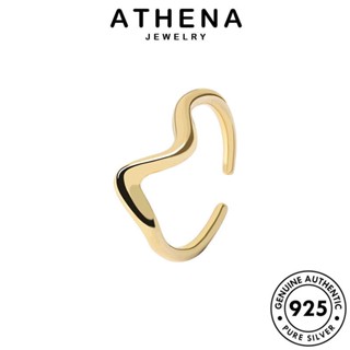 ATHENA JEWELRY 925 Silver เกาหลี เงิน ทอง เครื่องประดับ เครื่องประดับ แท้ ต้นฉบับ แฟชั่น ผู้หญิง คลื่นไฟฟ้าหัวใจ แหวน R377