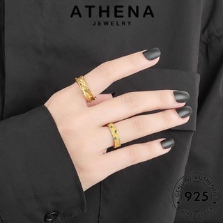 ATHENA JEWELRY Silver 925 ทองมรกต เกาหลี เงิน แฟชั่น พื้นผิวบุคลิกภาพ เครื่องประดับ แท้ เครื่องประดับ ผู้หญิง ต้นฉบับ แหวน R389