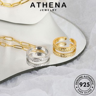 ATHENA JEWELRY พื้นผิวที่ผิดปกติ แหวน ผู้หญิง แฟชั่น 925 เครื่องประดับ ต้นฉบับ เงิน Silver แท้ เกาหลี เครื่องประดับ ทอง R390