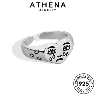 ATHENA JEWELRY แฟชั่น ต้นฉบับ เกาหลี 925 แหวน รักหน้าร้องไห้ แท้ เครื่องประดับ Silver ทอง เงิน ผู้หญิง เครื่องประดับ R392