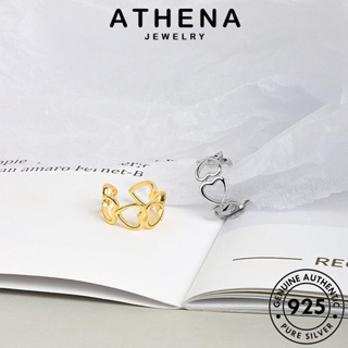 ATHENA JEWELRY 925 แหวน แท้ เครื่องประดับ ทอง โลหะกลวงที่เรียบง่าย เกาหลี เงิน เครื่องประดับ แฟชั่น Silver ผู้หญิง ต้นฉบับ R403