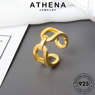 ATHENA JEWELRY ห่วงโซ่แฟชั่น แหวน 925 เครื่องประดับ เครื่องประดับ Silver ต้นฉบับ เงิน ผู้หญิง ทอง เกาหลี แฟชั่น แท้ R412