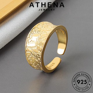 ATHENA JEWELRY แท้ ผู้หญิง เกาหลี เครื่องประดับ แหวน แฟชั่น ต้นฉบับ 925 ง่ายไม่สม่ำเสมอ เงิน ทอง Silver เครื่องประดับ R415