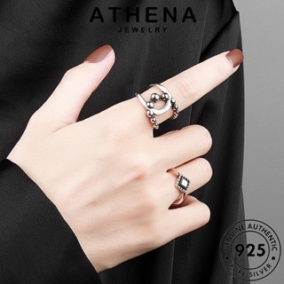 ATHENA JEWELRY กลวงย้อนยุค แหวน เกาหลี แท้ เครื่องประดับ ผู้หญิง เงิน แฟชั่น 925 เครื่องประดับ Silver ต้นฉบับ R455