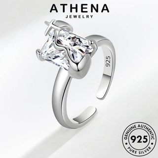 ATHENA JEWELRY แท้ แหวน 925 แฟชั่น ต้นฉบับ แอสทรัลวินเทจ เครื่องประดับ ผู้หญิง เครื่องประดับ Silver เกาหลี เงิน มอยส์ซาไนท์ไดมอนด์ R462