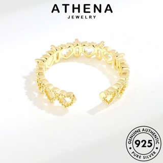 ATHENA JEWELRY แหวน เงิน ต้นฉบับ ไดมอนด์ เครื่องประดับ เครื่องประดับ โกลด์ Silver แท้ เกาหลี มอยส์ซาไนท์ 925 แฟชั่น รักแฟชั่น ผู้หญิง R468