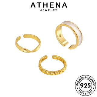 ATHENA JEWELRY 925 แฟชั่น Silver เครื่องประดับ แฟชั่น ผู้หญิง แหวน แท้ เครื่องประดับ ทอง ต้นฉบับ เกาหลี เงิน R472