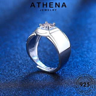 ATHENA JEWELRY Silver แท้ เงิน แหวน เครื่องประดับ การเปิดครอบงำ ผู้ชาย เกาหลี เครื่องประดับ ต้นฉบับ มอยส์ซาไนท์ไดมอนด์ 925 แฟชั่น R473