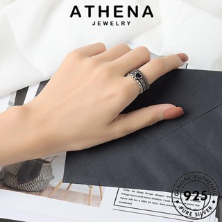 ATHENA JEWELRY เกาหลี เครื่องประดับ แหวน เครื่องประดับ แฟชั่น Silver เงิน ผู้หญิง หัวใจย้อนยุค 925 แท้ ต้นฉบับ R481