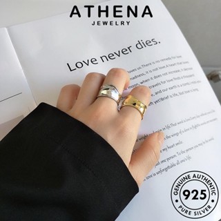 ATHENA JEWELRY แท้ ผู้หญิง เกาหลี ต้นฉบับ 925 เครื่องประดับ เงิน แฟชั่น Silver แหวน เครื่องประดับ ทอง รุ่นกว้างง่าย R484