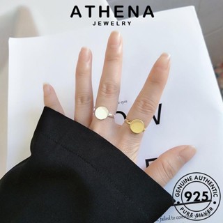 ATHENA JEWELRY เกาหลี ผู้หญิง 925 แหวน แท้ ต้นฉบับ แฟชั่น ทอง เครื่องประดับ เงิน รอบการแข่งขันทั้งหมด Silver เครื่องประดับ R485