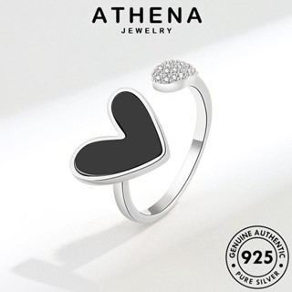 ATHENA JEWELRY 925 แท้ แหวน เกาหลี เครื่องประดับ รักแฟชั่น แฟชั่น เครื่องประดับ เงิน ออบซิเดียนโกลด์ Silver แบล็คไดมอนด์ ผู้หญิง ต้นฉบับ R528