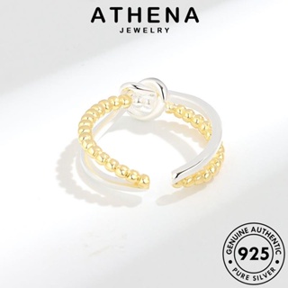 ATHENA JEWELRY เครื่องประดับ แฟชั่น เกาหลี เงิน เครื่องประดับ ปมง่ายๆ แท้ ทอง ต้นฉบับ ผู้หญิง Silver แหวน 925 R529