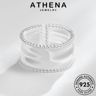 ATHENA JEWELRY Silver แท้ ลูกปัดกลมธรรมดา เครื่องประดับ 925 เกาหลี ต้นฉบับ แฟชั่น เงิน แหวน เครื่องประดับ ผู้หญิง R493