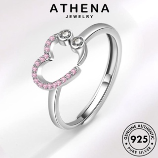 ATHENA JEWELRY ต้นฉบับ แหวน เกาหลี ผู้หญิง เงิน เครื่องประดับ 925 เครื่องประดับ Silver แฟชั่น แท้ มอยส์ซาไนท์ไดมอนด์ แฟชั่น R500