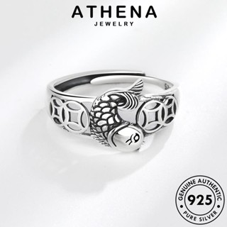 ATHENA JEWELRY ผู้หญิง เครื่องประดับ เกาหลี แหวน 925 ต้นฉบับ เครื่องประดับ Silver แฟชั่น เงิน แท้ ก้อยคลาสสิค R504